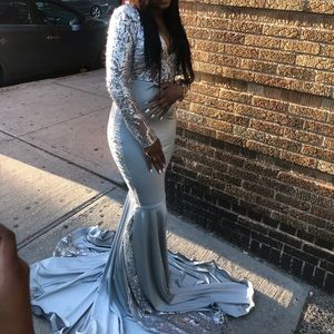 Silver Prom Dress